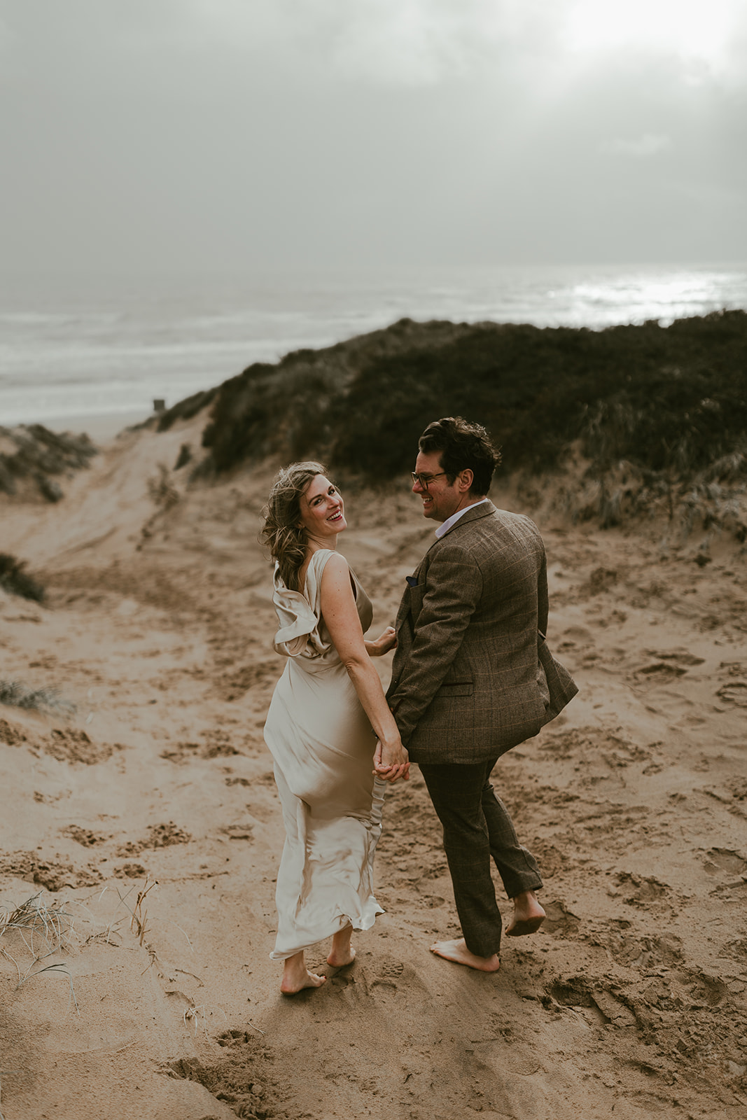 Stormy + Romantic Pre Wedding Shoot at Camber Sands Beach