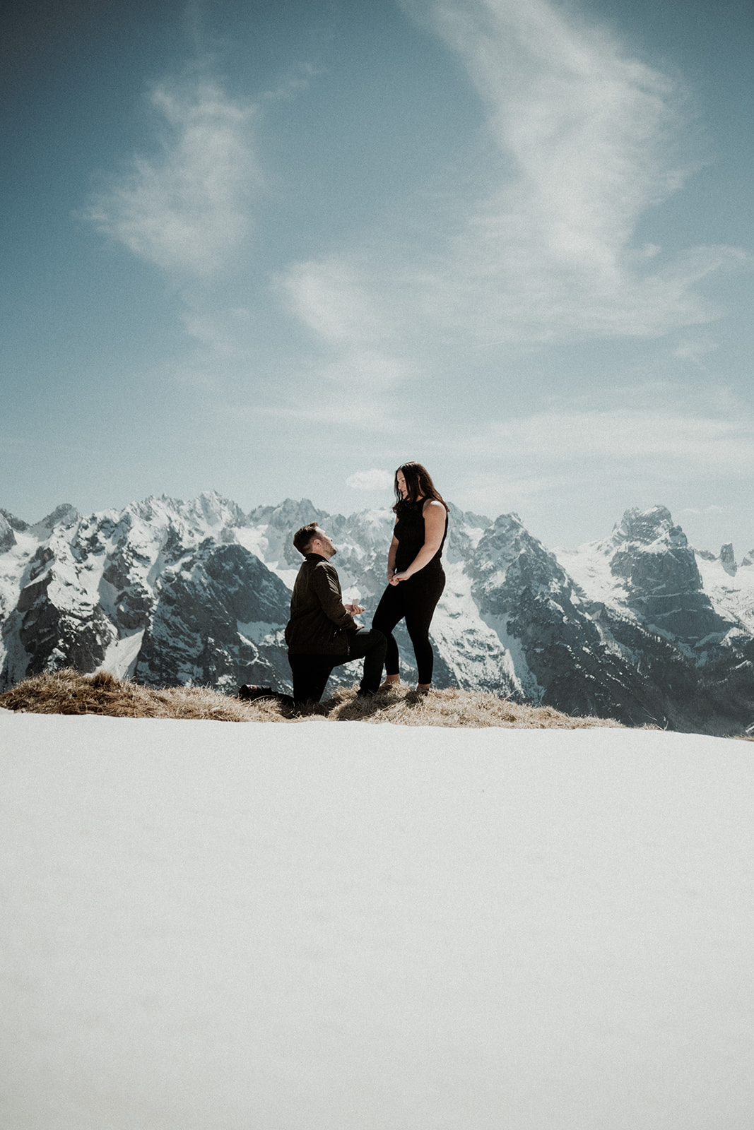 Dolomites proposal with a helicopter tour