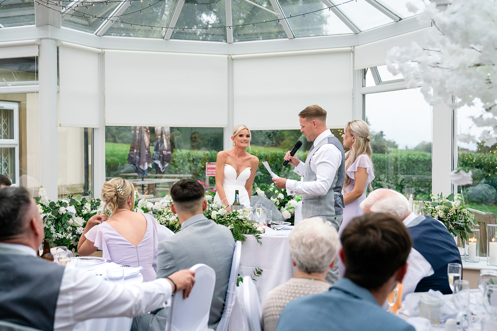 Olivia and Jonny at their reception