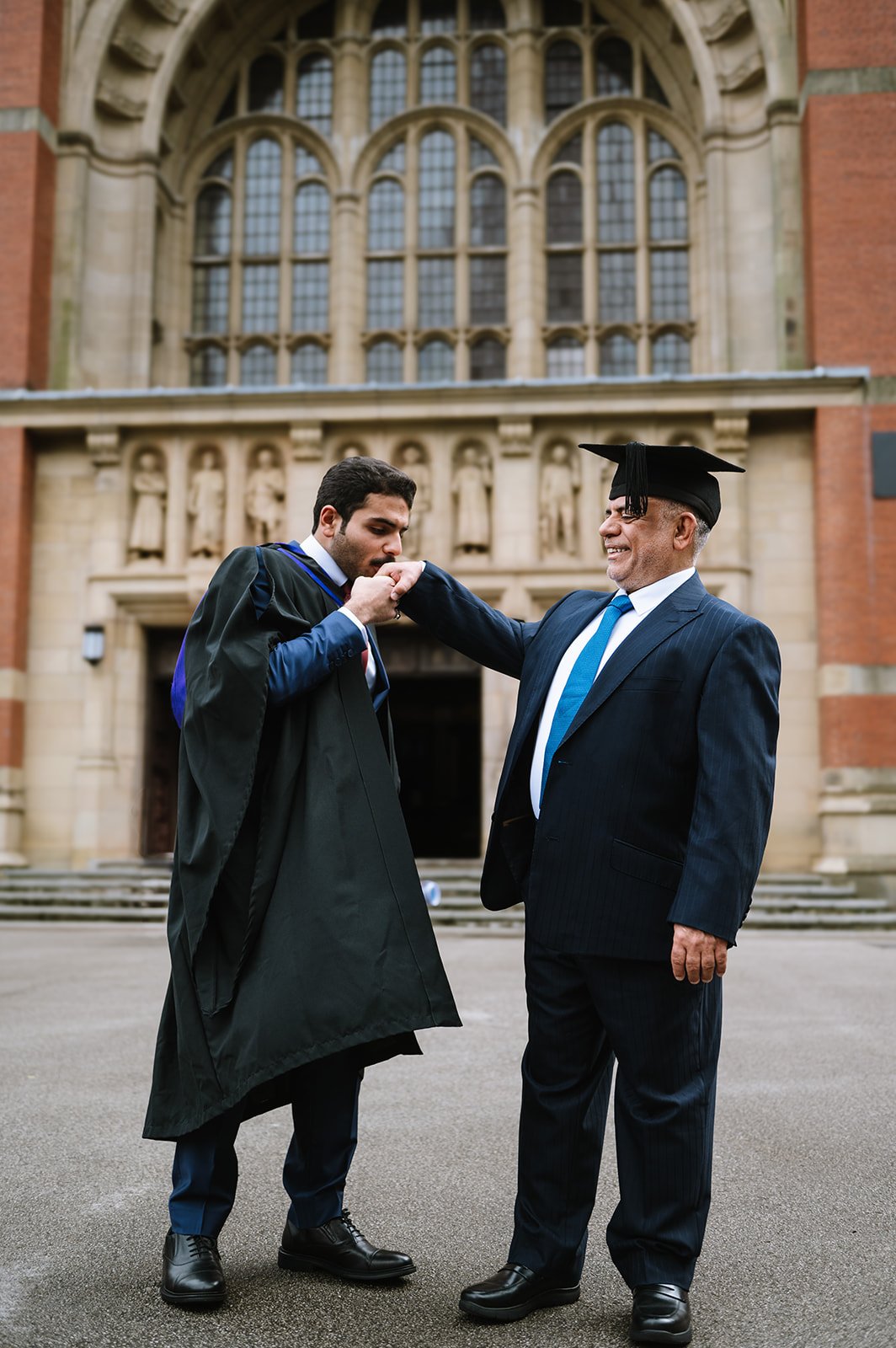 green emerald velvet dress University of Birmingham Masters Academic Graduation Hood  Graduation UK