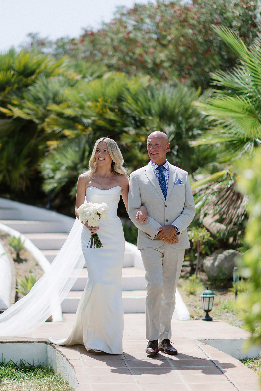 Garden wedding ceremony at a villa in Mijas