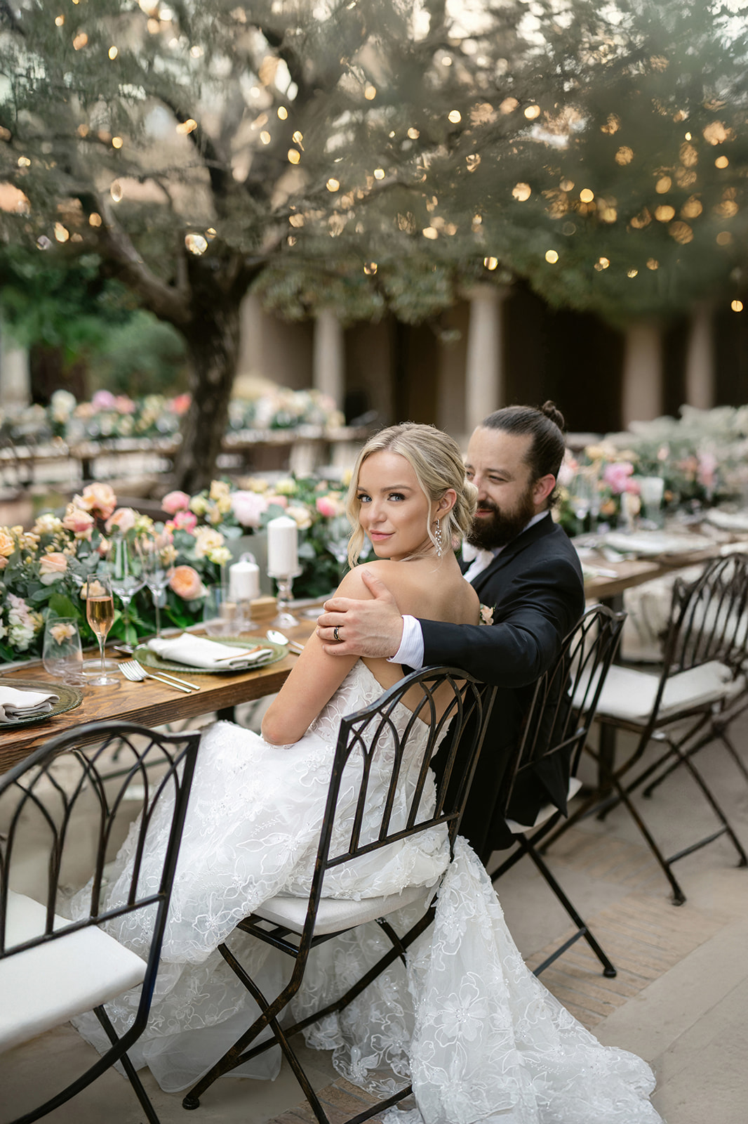 Editorial wedding portrait at Xalet del Nin