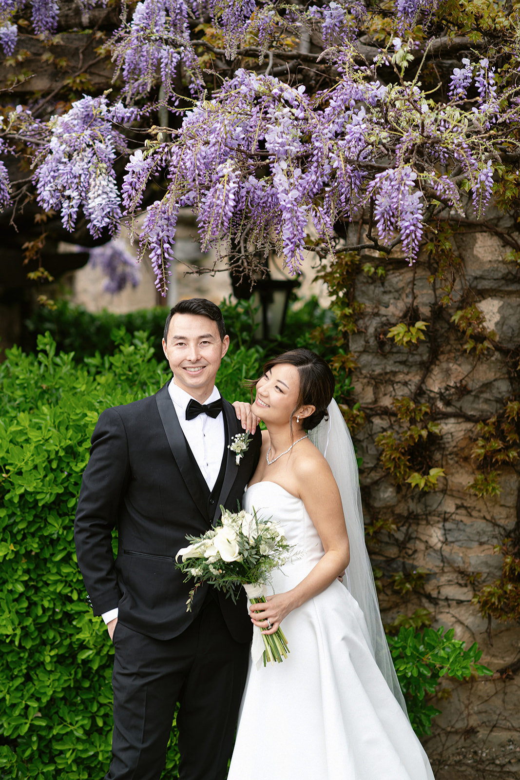 Evening portrait at a destination wedding near Barcelona