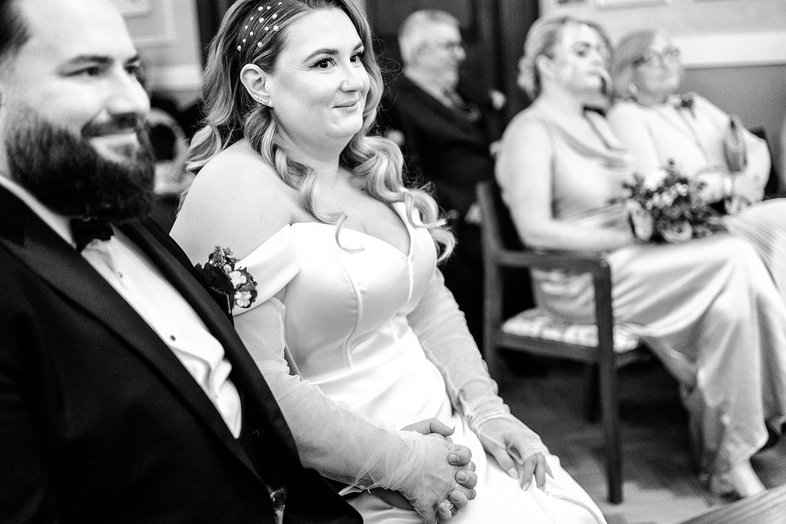 Emotional moment during the wedding ceremony