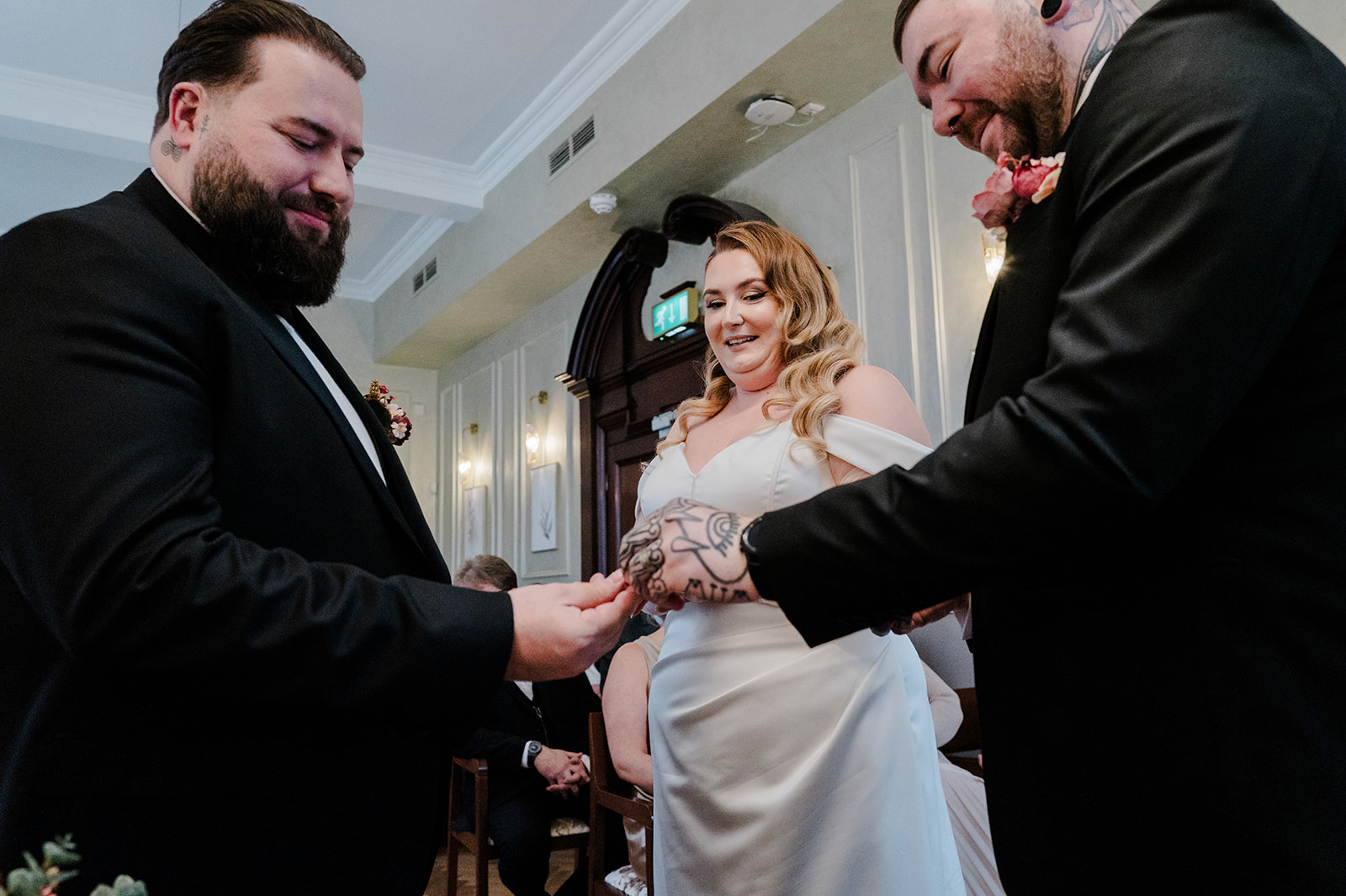 Family and friends after the ceremony