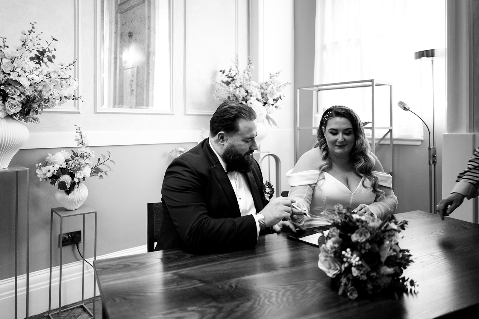 Joyful moment after the ceremony