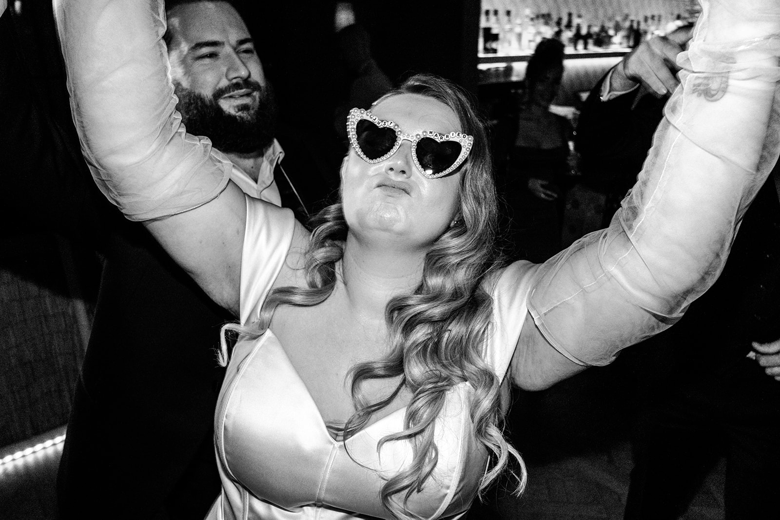 Candid laughter at the pavilion