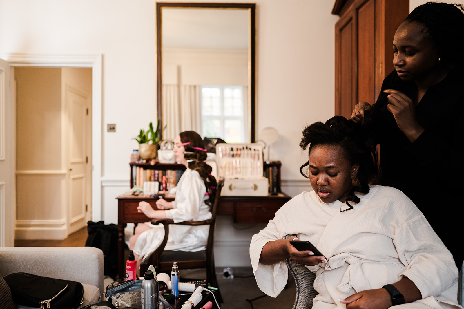 Bridal preparations — detail and getting ready