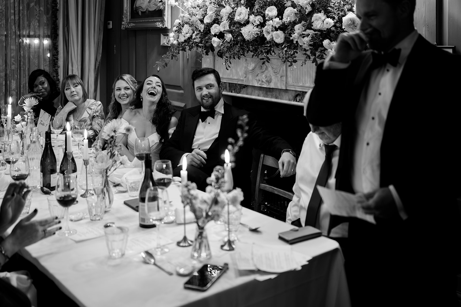Chloe and Jon together at the head table during dinner