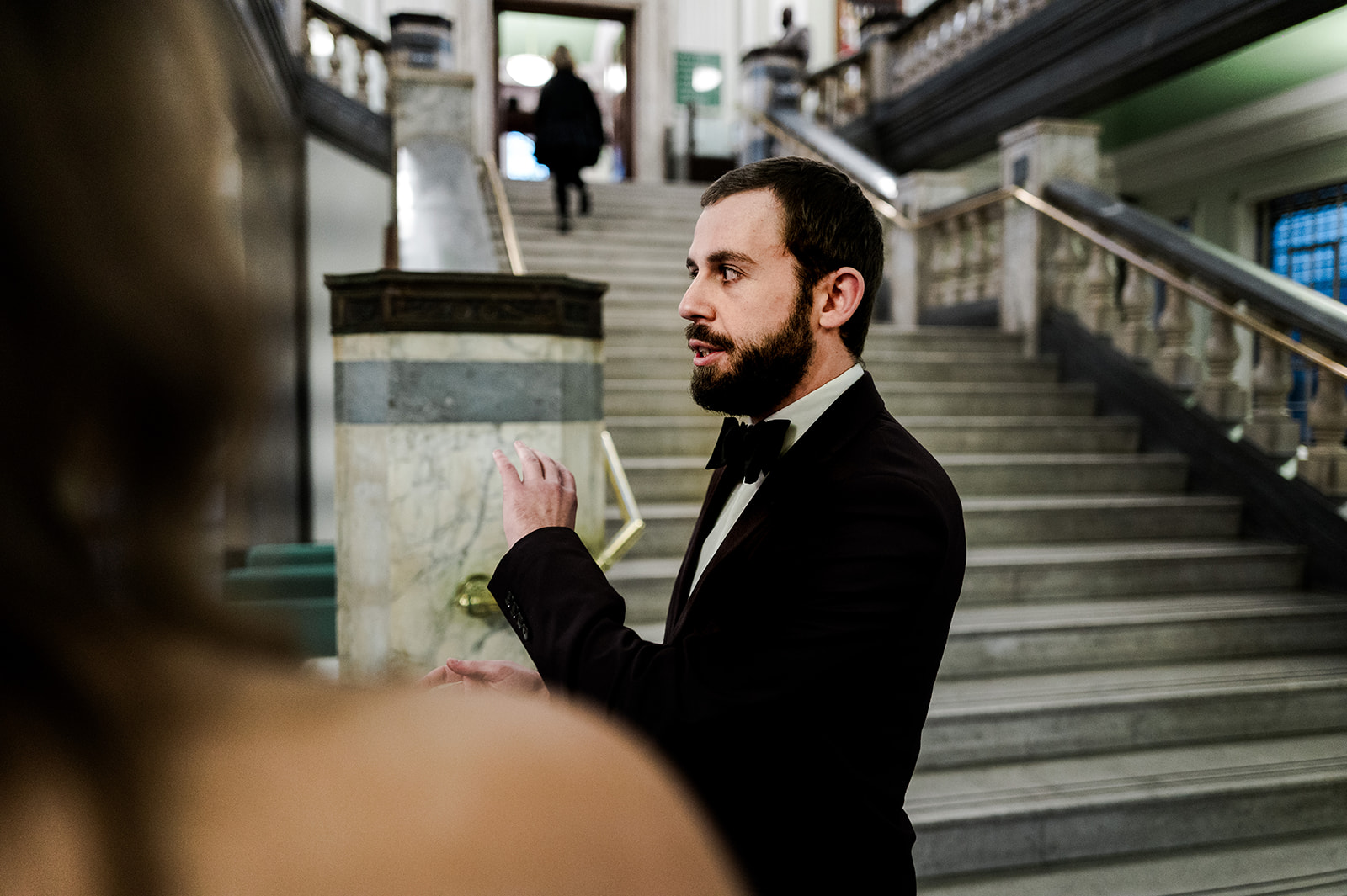 Guests celebrating after the ceremony