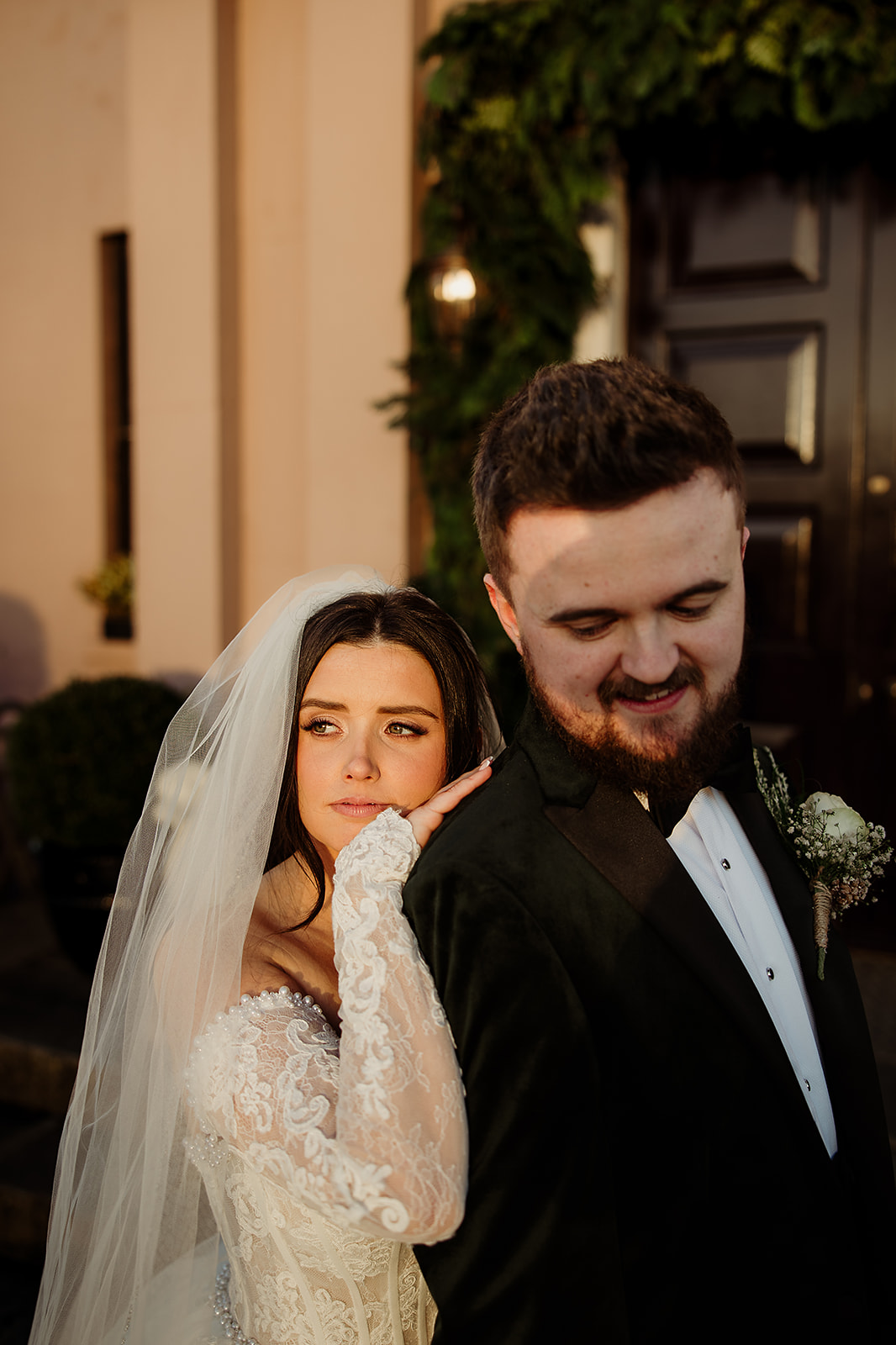 Jolene and Sean together outside Boyne Hill House