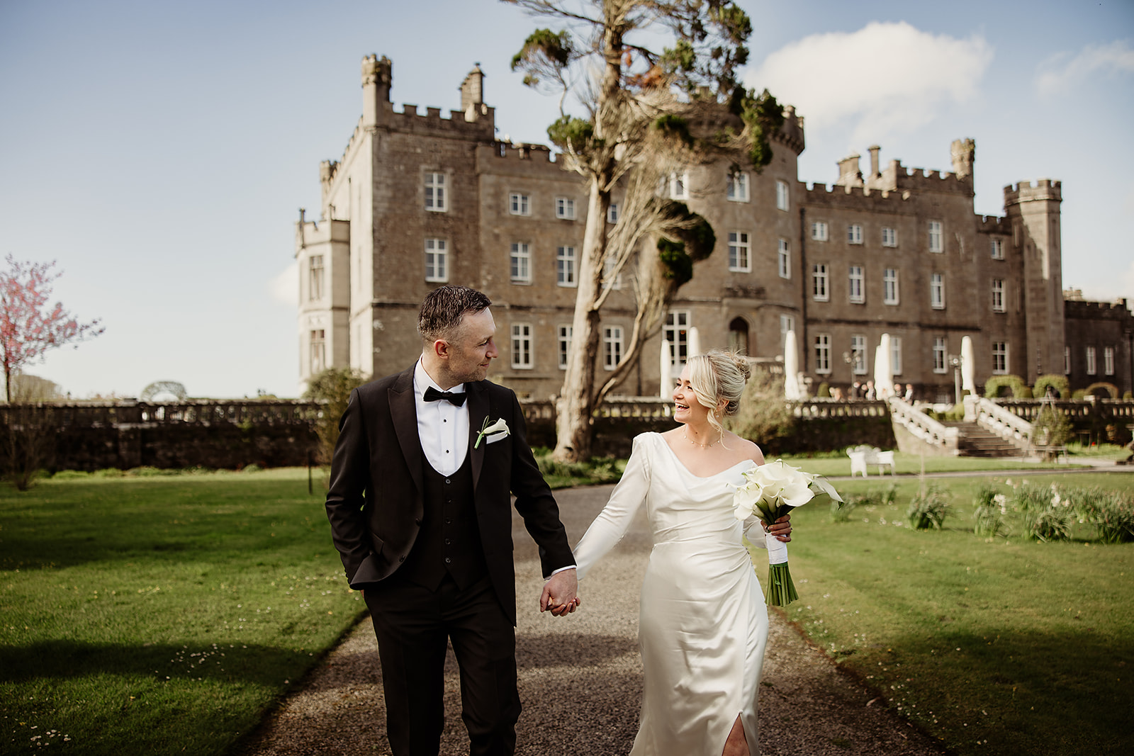 Jordan and Ian walking together in the grounds of Markree Castle, County Sligo