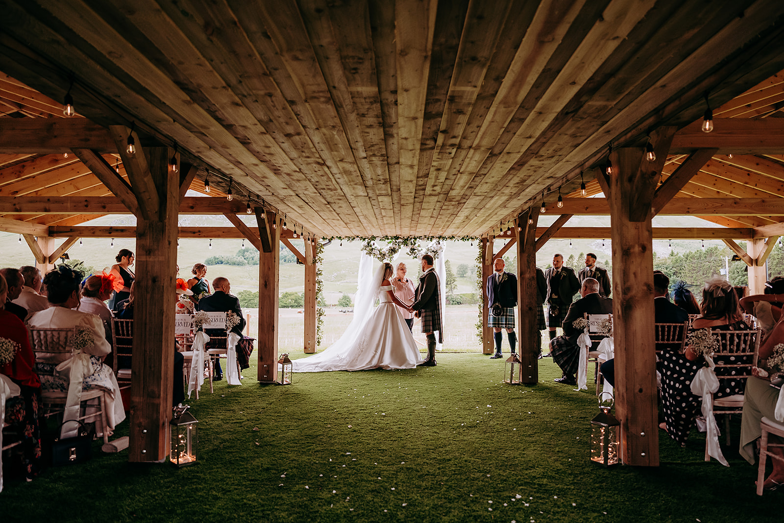 Claire and Callum during their Glen Clova ceremony