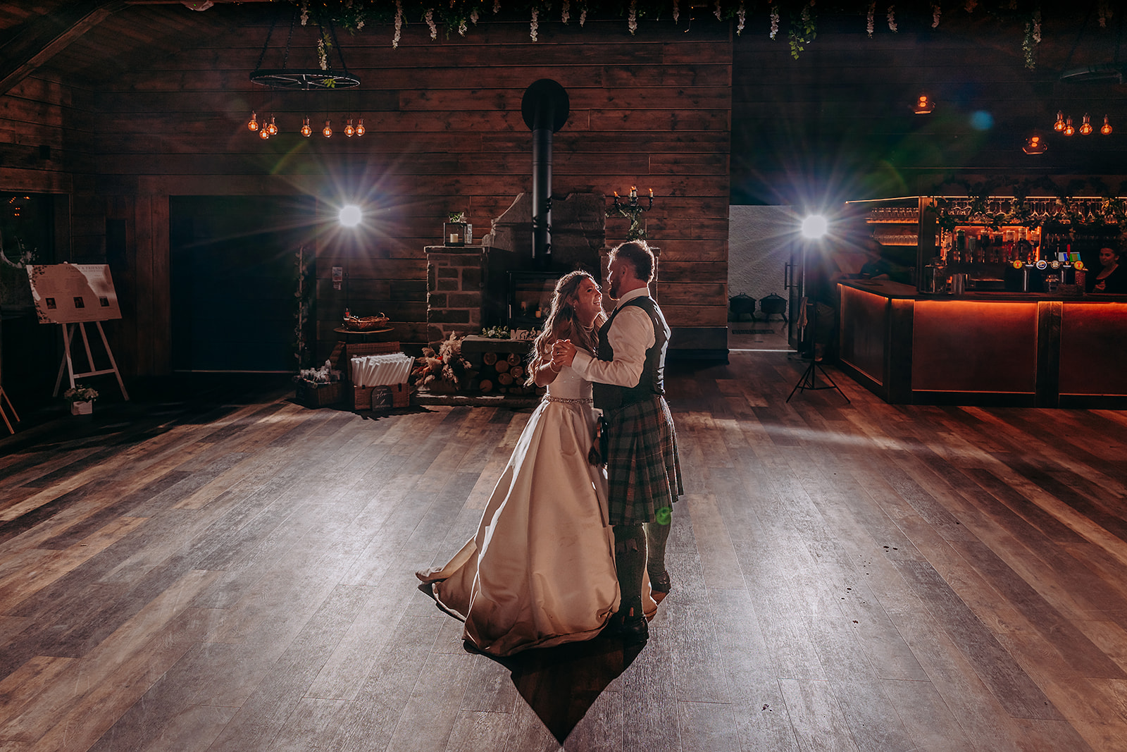 First dance inside the Glen Clova reception room